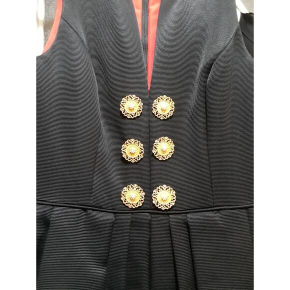 Vintage Little Black Dress A.J. BARI 90s Retro Prom Cocktail Party Dress Flare - Picture 4 of 10